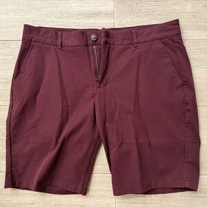 Men's Mugsy Jeans PORTS Maroon K6SNPT Chino Shorts Waist Size 36 Inseam 9" New